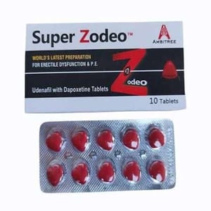 印度紅水鬼雙效錠SUPER ZODEO|第五代PDE5抑製劑 |零副作用160mg*10顆