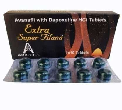 印度黑水鬼雙效錠Extra Super Filana|第四代PDE5|副作用小260mg*10顆 2